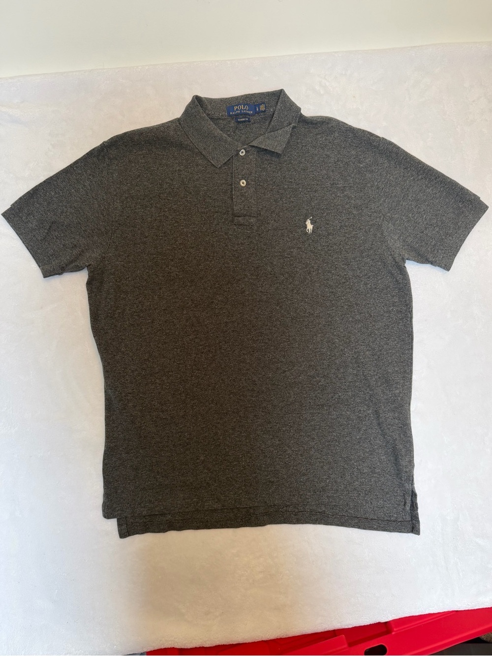 Polo by Ralph Lauren Men’s Size L Heather Charcoal Polo Shirt